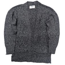 ONX01: Girls Dark Grey Long Knitted Cardigan (6-14 Years)